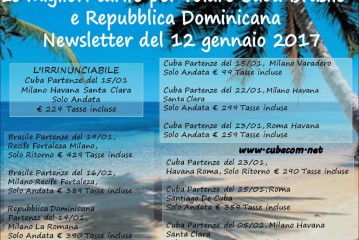 Da Milano Malpensa Roma Fiumicino per volare a Cuba Brasile e Repubblica Dominicana